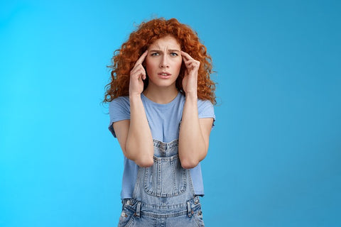 lady with a headache