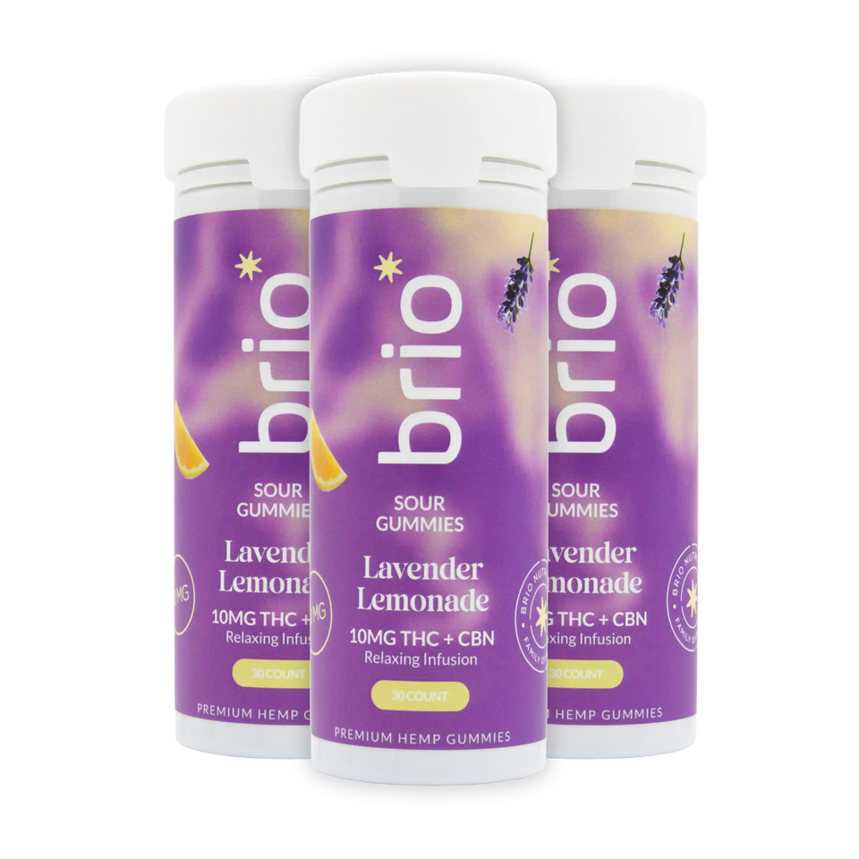 Brio Sour Lavender Lemonade Gummies