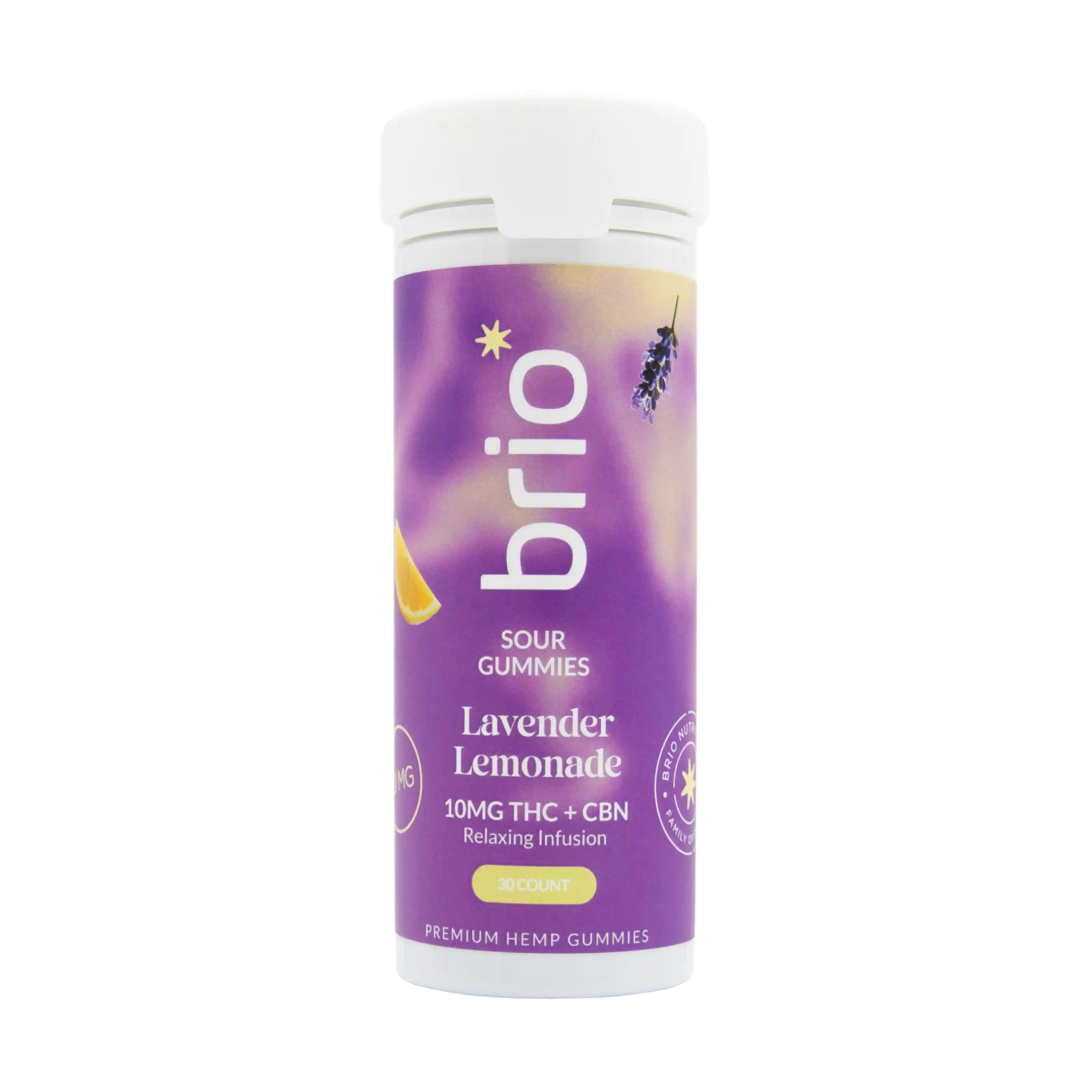 Brio Sour Lavender Lemonade Gummies