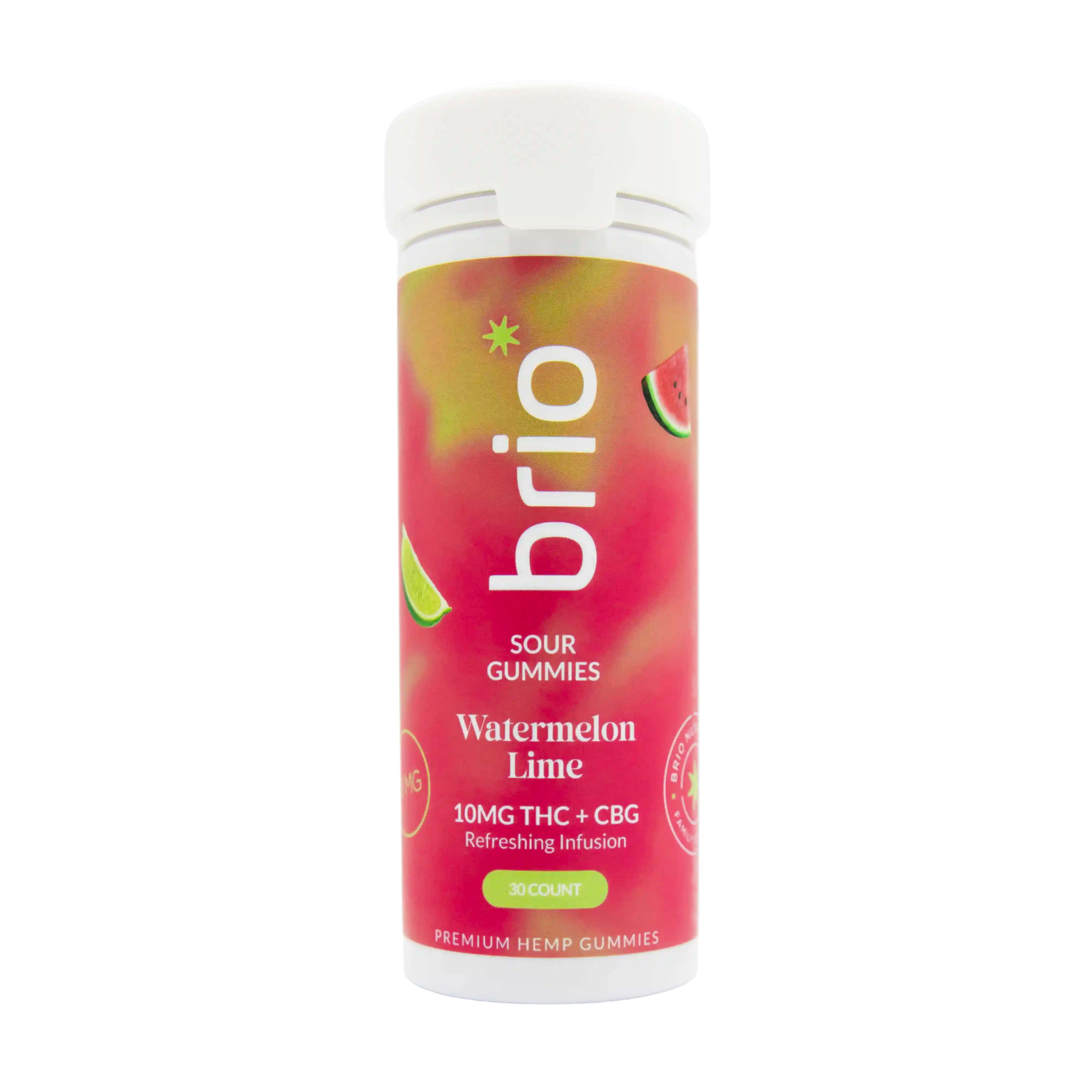 Brio Sour Watermelon Lime Gummies