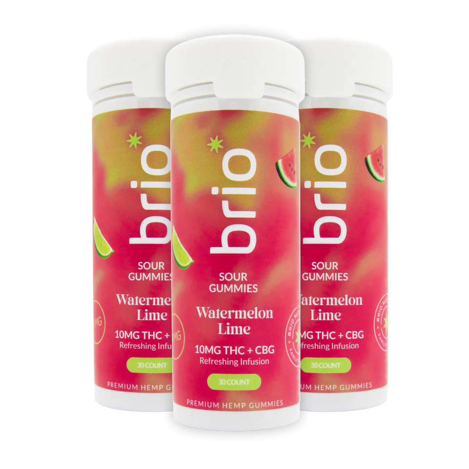 Brio Sour Watermelon Lime Gummies