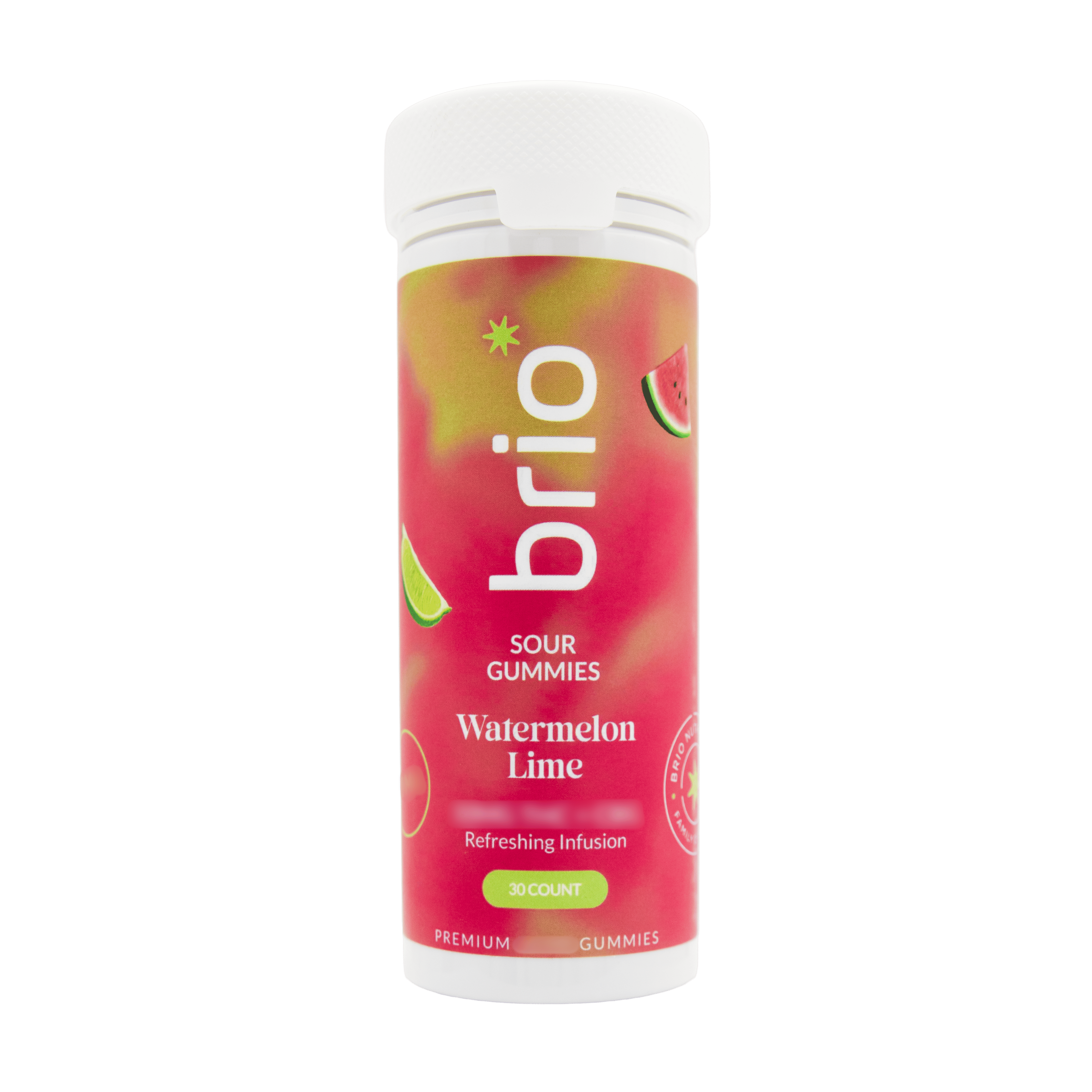 Brio Sour Watermelon Lime Gummies